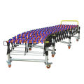 Customizable lightweight ABS wheel stretchable curved roller conveyor for material handling